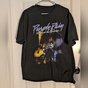 Purple Rain Prince Graphic Band Tee - Black